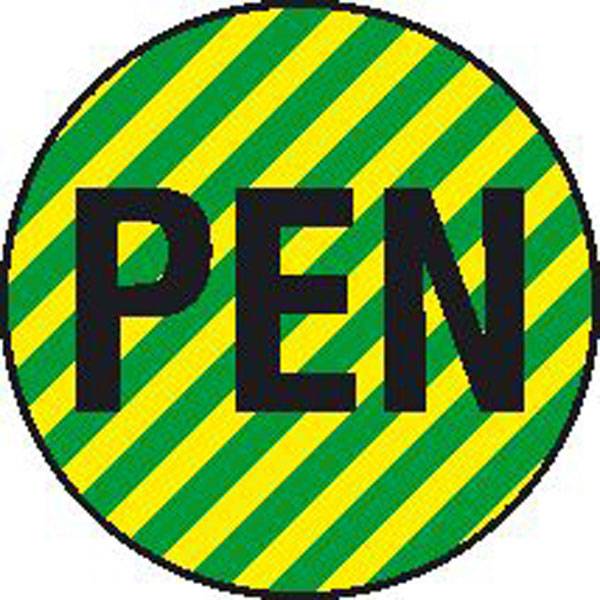 Leiterkennzeichnung BogenPEN(Neutral/Schutzfunktion),Folienetik,gest,1,60cm