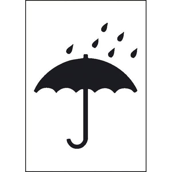 Vor Nässe schützen Packstückorientierung, Etiketten auf Rolle, 7,4x10,50 cm