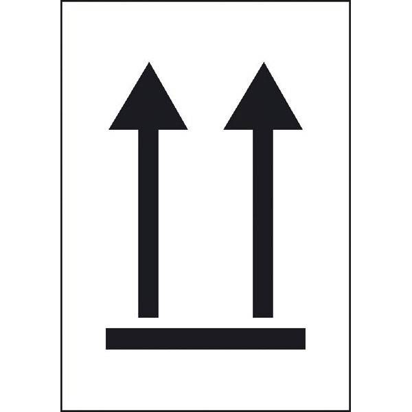 Packstückorientierung Oben, selbstkl. Folie , Größe 14,80x21cm ADR/RID