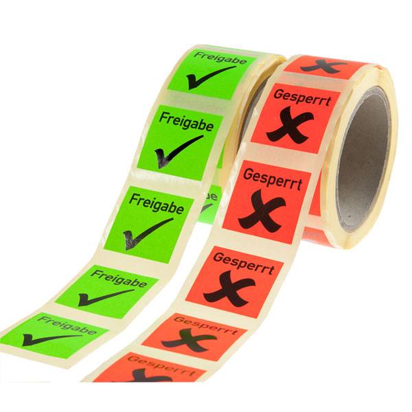 QS-Etiketten klein, 500 Stück auf Rolle, 3,8 x 3,8 cm, Papier ablösbar Version: 02 - Geprüft