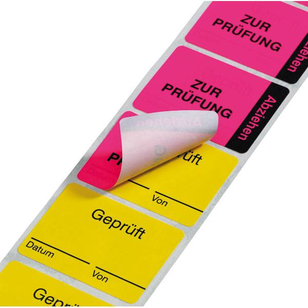 Zweiteilige Kennzeichnungsetiketten, 4 x 3 cm, oberes Etikett ablösbar Version: 02 - Repariert / zur Reperatur