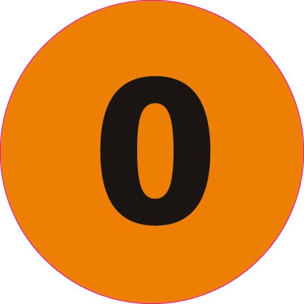 Nummerierte Lageretiketten, 500 Stück auf Rolle, 38 mm, Papier permanent Version: 10 - Zehn