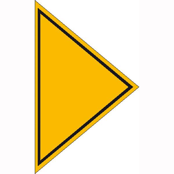 Hinweisschild Gasanlagen Richtungspfeil für 11.2831 (Gashaupthahn), Alu 20 cm