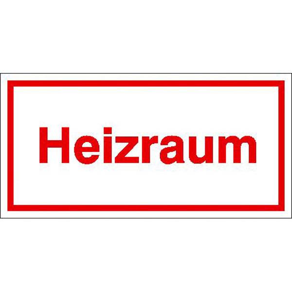 Heizraum Hinweisschild Betriebskennzeichnung, Alu geprägt, Größe 20x10 cm