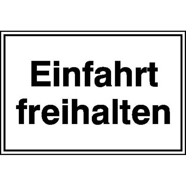 Einfahrt freihalten Hinweisschild für Einfahrten, Alu geprägt, Größe 33x17 cm