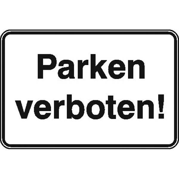 Parken verboten! Parkplatzkennzeichnung/Hinweisschild, Alu, Größe 33x25 cm