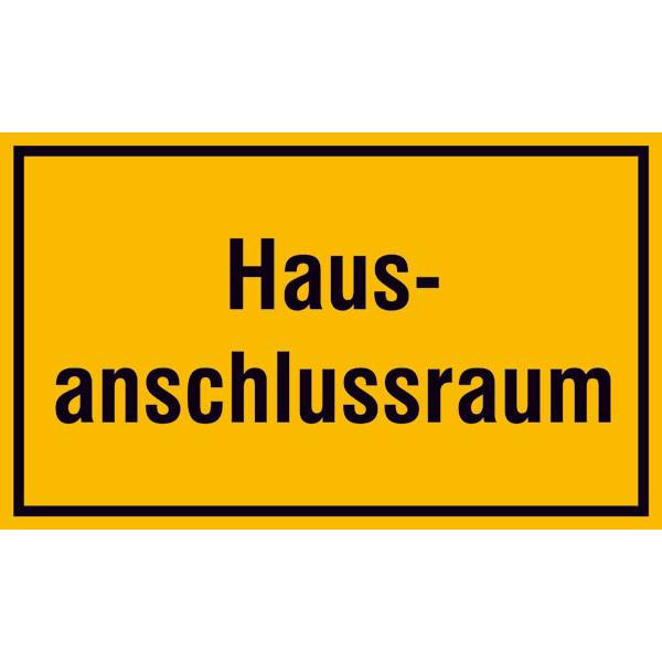 Hinweisschild, Hausanschlussraum, Folie selbstklebend, 25,0 x 15,0 cm