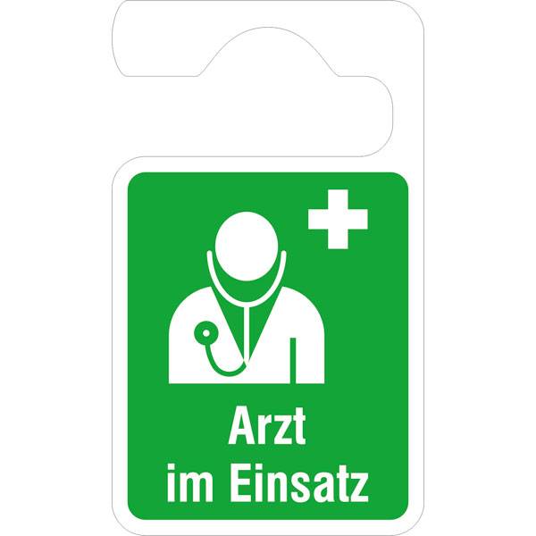 Parkausweis-Anhänger, Arzt im Einsatz, 7,0 x 12,0 cm