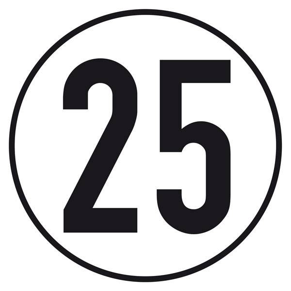 Geschwindigkeitsschild Kraftfahrzeuge Angabe km/h in versch. Versionen,Alu, 20cm Version: 20 - Geschwindigkeit 20