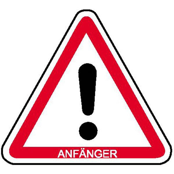 Anfänger Hinweisschild für Kraftfahrzeuge, selbstkl. Folie , Größe 20cm