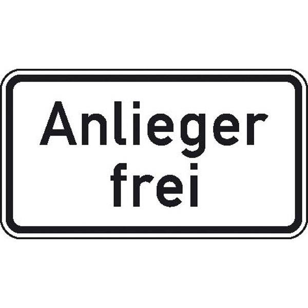 Anlieger frei, Zusatzschild StVO, Nr. 1020-30 , 42x23,1 cm StVO - Nr. 1020-30