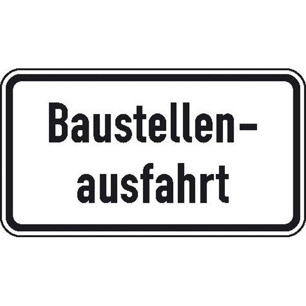 Baustellenausfahrt, Verkehrsschild StVO Typ 1, Nr. 1006-33, 42x23,1 cm StVO - Nr. 1006-33