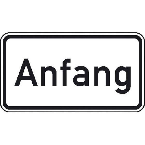 Anfang, Verkehrsschild StVO Typ 1, Nr. 1012-30, 60x33 cm StVO - Nr. 1012-30