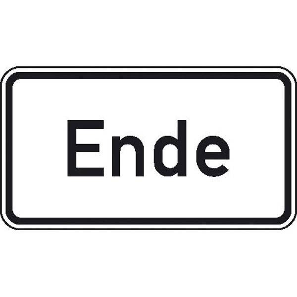 Ende, Verkehrsschild StVO Typ 1, Nr. 1012-31, 42x23,1 cm StVO - Nr. 1012-31