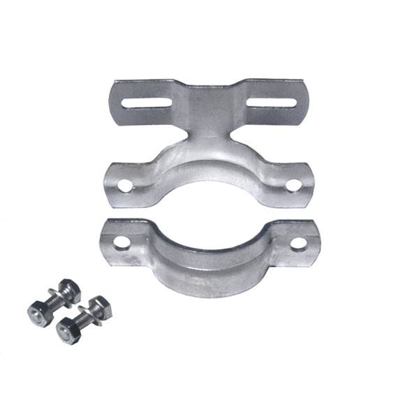 Rohrschelle, feuerverzinkter Stahl Lochabstand: 70 mm,für Rohrpfosten 6,0cm¥