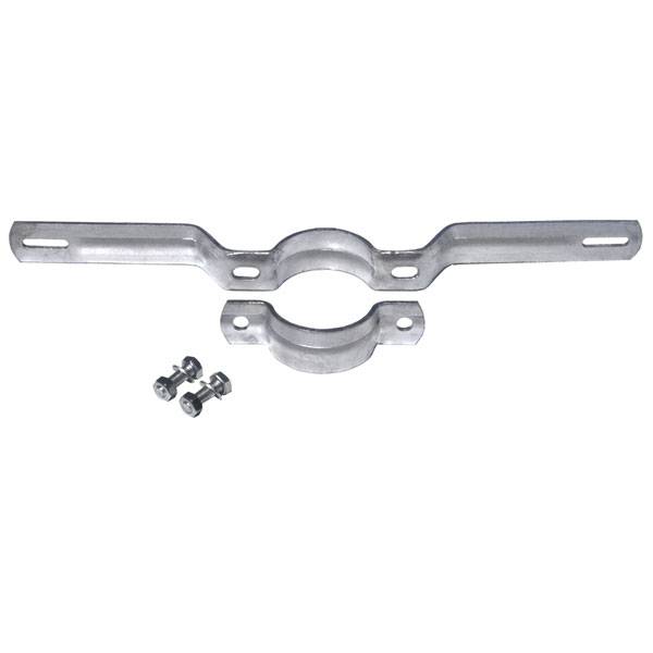 Rohrschelle, feuerverz Stahl Lochabstand:350mm,für Rohrpfosten 6cm¥