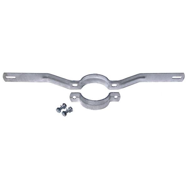 Rohrschelle, feuerverz Stahl Lochabstand:500mm,für Rohrpfosten 7,6cm¥