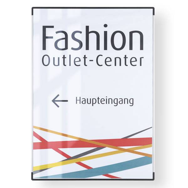 Türschild, Signcode Wall, für Papiereinleger, 29,7 x 42,0 x ,1,2 cm