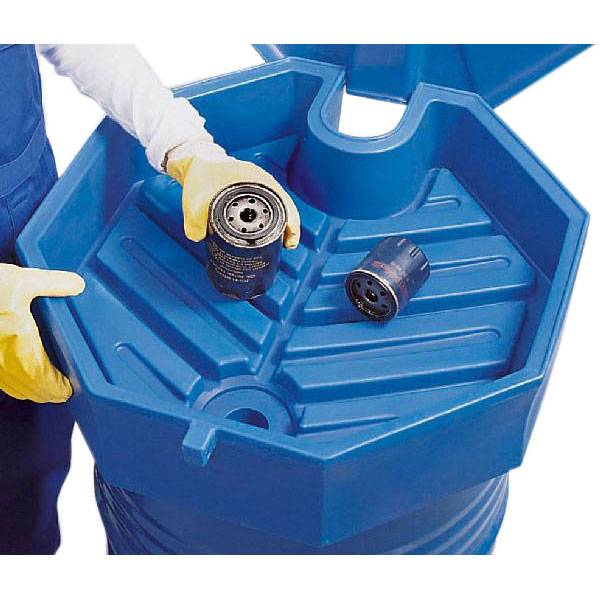 Fasstrichter Sicherheitsbehälter, Sieb u.Deckel, Befüllen von Fässern,Volumen 22 l, 69 x 19 cm