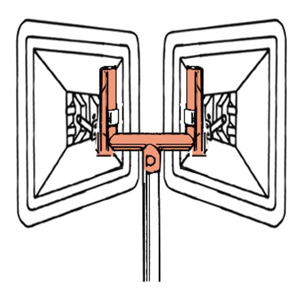 Gabelaufsatz für Verkehrsspiegel S-Compact 2,3