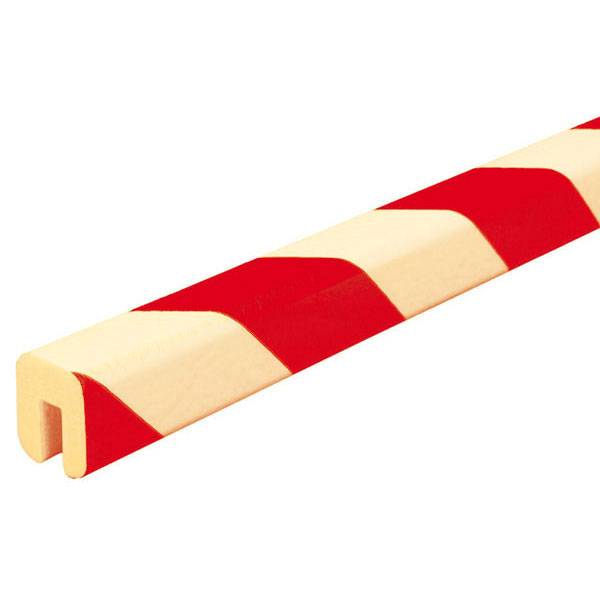 Schutzprofile, Profilschutz Viereck Typ G, rot/weiss, 100x2,6x3cm