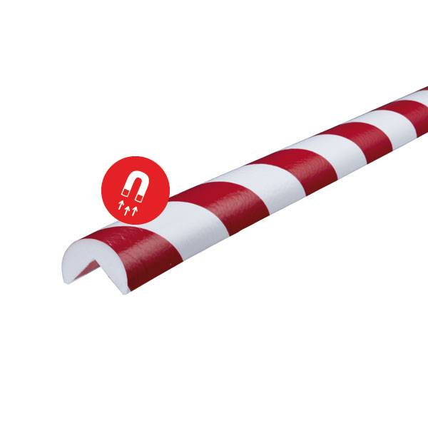 SHG Knuffi Kantenschutz Typ A rot/weiß, magnetisch, 100 x 4,0 cm