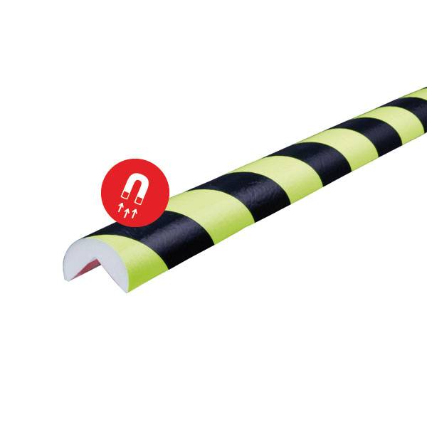 SHG Knuffi Kantenschutz Typ A neon/schwarz, magnetisch, 100 x 4,0 cm