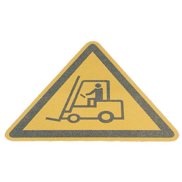 Antirutschbelag Bodenmarkierung AR 2, Dreiecke, SL 60 cm,Symbol: Warnung vor Flurförderzeugen