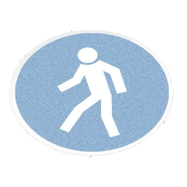 Antirutschbelag Bodenmarkierung AR 2, Ronden, Gebote, Durchm. 40 cm,Symbol: Für Fußgänger