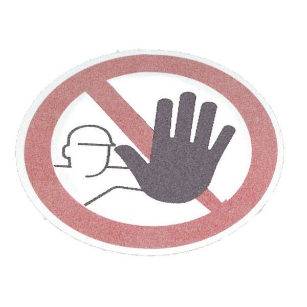 Antirutschbelag Bodenmarkierung AR 2,Ronden, Durchm. 40 cm,Symbol: Zutritt für Unbefugte verboten