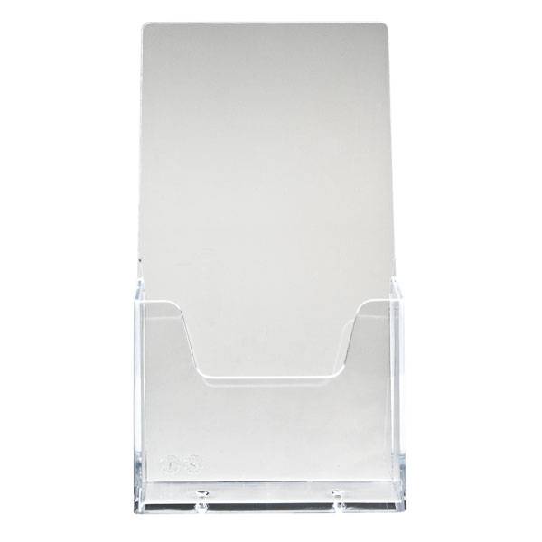 Prospektständer Tisch DIN lang, Prospektständer, hochformat, transparent