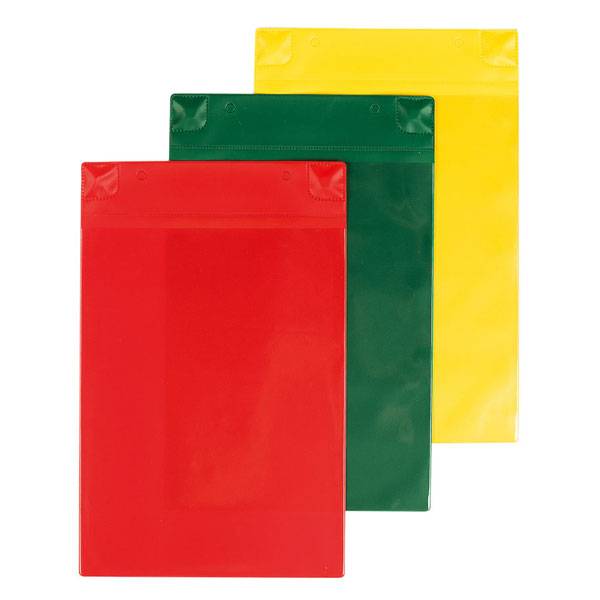 Magnettaschen aus Kunststofffolie in rot, gelb o. grün, Mindestabnahme: 10 Stück, 22,5x35,5cm Version: 3 - grün