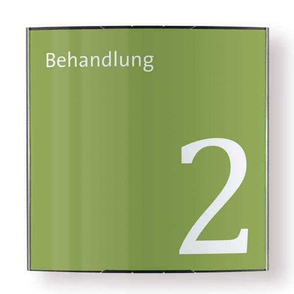 Türschild, gewölbt - Papiereinlage (15,0 x 15,0 cm), Größe (BxH): 15,7 x 15,7 cm