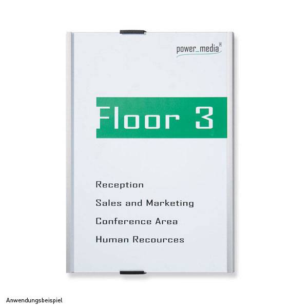 Türschild Info Sign 210x297mm silber