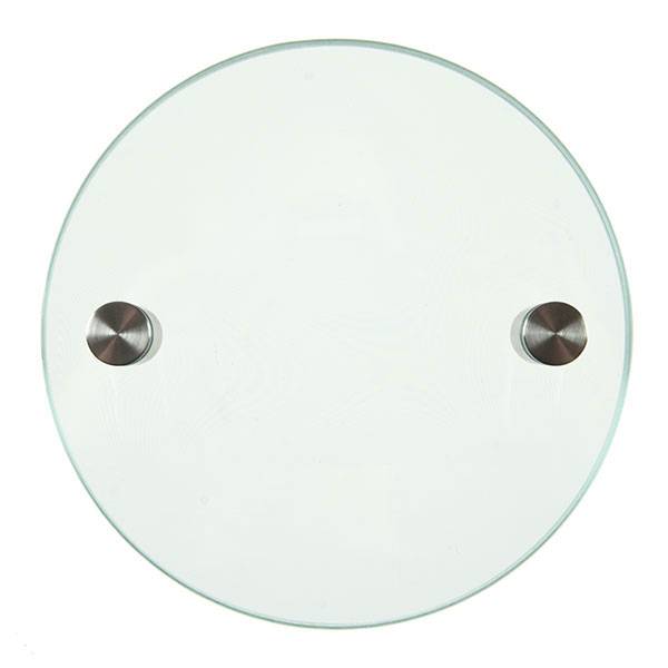 Türschild Orbis, 2 x 4 mm ESG, 2 Halter à 18 mm, Durchmesser: 20,0 cm