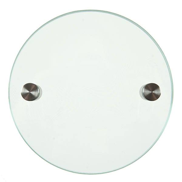 Türschild Orbis, 2 x 4 mm ESG, 2 Halter à 13 mm, Durchmesser: 12,0 cm