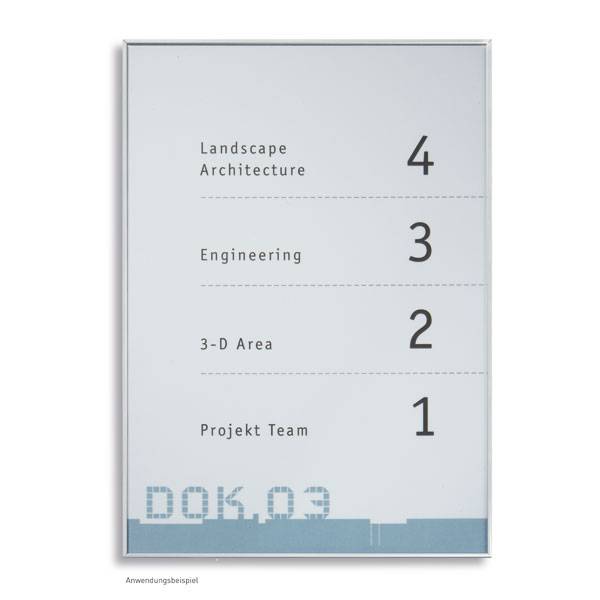 NEW AGE Infotafel A2, silber matte Aluminiumprofile, (BxHxT):42,3 x 59,7 x 0,9cm