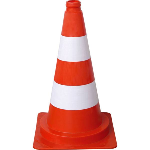 Verkehrsleitkegel Standard rot/weiß, 20,0 cm