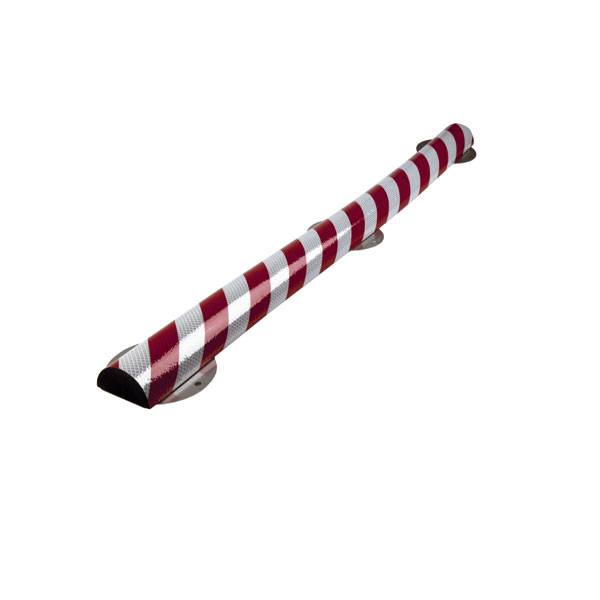 Knuffi Flächenschutz Edelstahlunterlage,Typ C+,rot/weiß refl., LxDurchm. 100x7cm