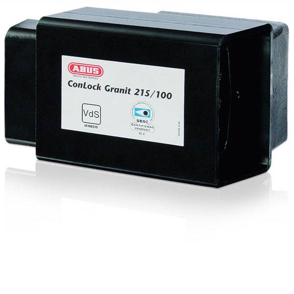 Containerschloss ConHasp Granit 215/100, schwarz, inkl. Vorhangschloss
