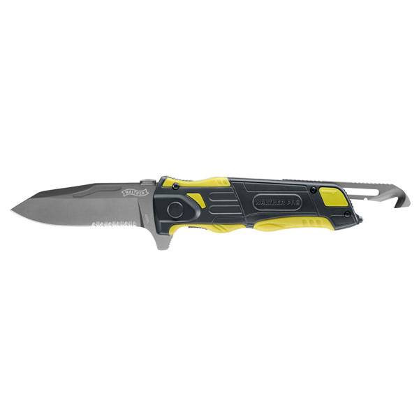 WALTHER PRO Rescue Messer RK Droppoint-Klinge, Gurtschneider und Glasbrecher