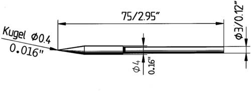 Ersa 212 BD LF Lötspitze Bleistiftform Spitzen-Größe 0.4mm Inhalt 1St.