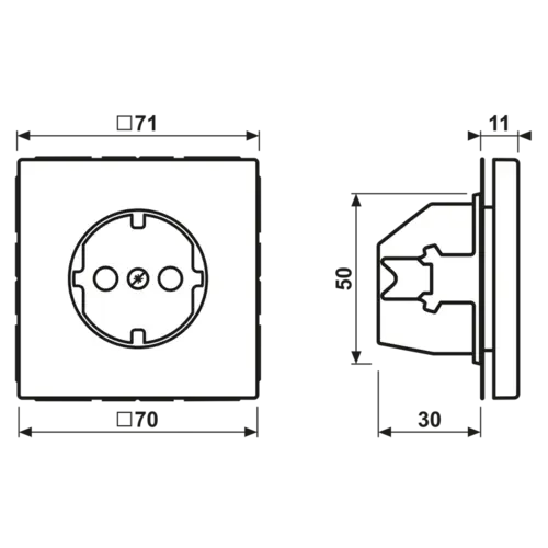 Jung SCHUKO Steckdose 16A 250V, lichtgrau LS 1521 LG Jung SCHUKO Steckdose 16A 250V, lichtgrau LS 1521 LG