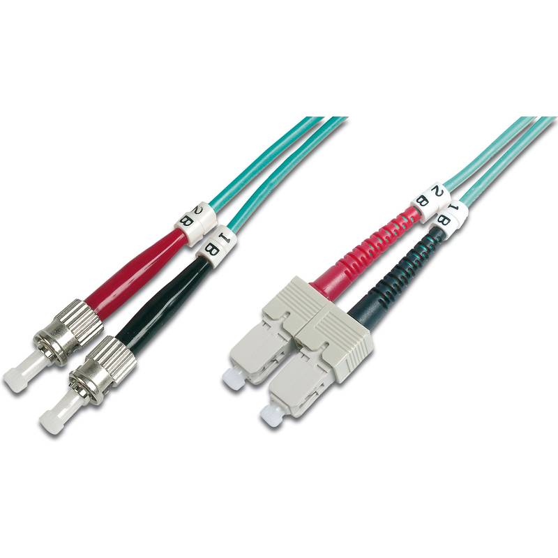 Digitus DK-2512-02/3 Glasfaser LWL Anschlusskabel [1x ST-Stecker - 1x SC-Stecker] 50/125 µ Multimode OM3 2.00 m
