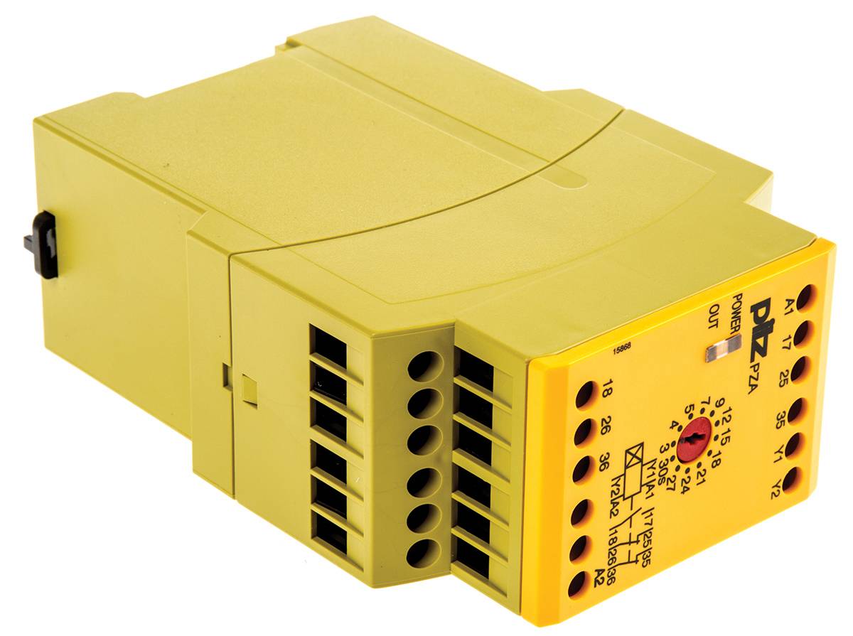 Pilz PZA Sicherheitsrelais, 24V dc, 1-Kanal, 1 Sicherheitskontakte Drehzahl-/Stillstandsüberwachung, 2 Hilfsschalter