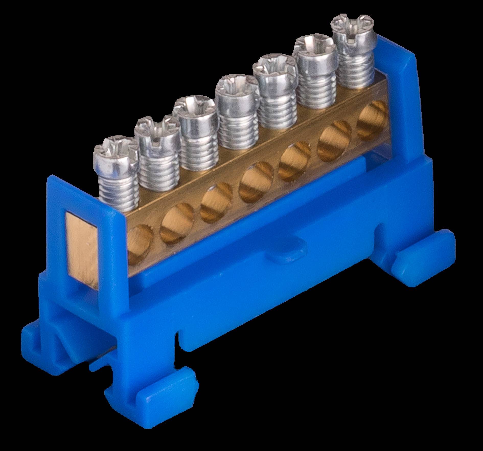 Pollmann Nulleiterklemme N7, 7-pol. b BLAU