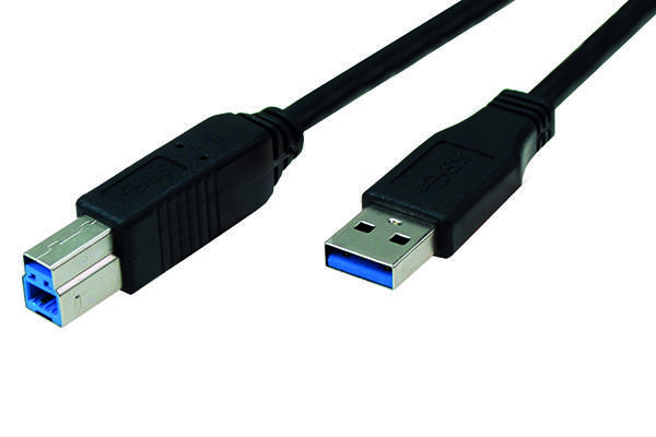 Bachmann USB-Kabel USB 3.2 Gen1 (USB 3.0 / USB 3.1 Gen1) USB-A Stecker, USB-B Stecker 3.00 m Schwarz 917.1203