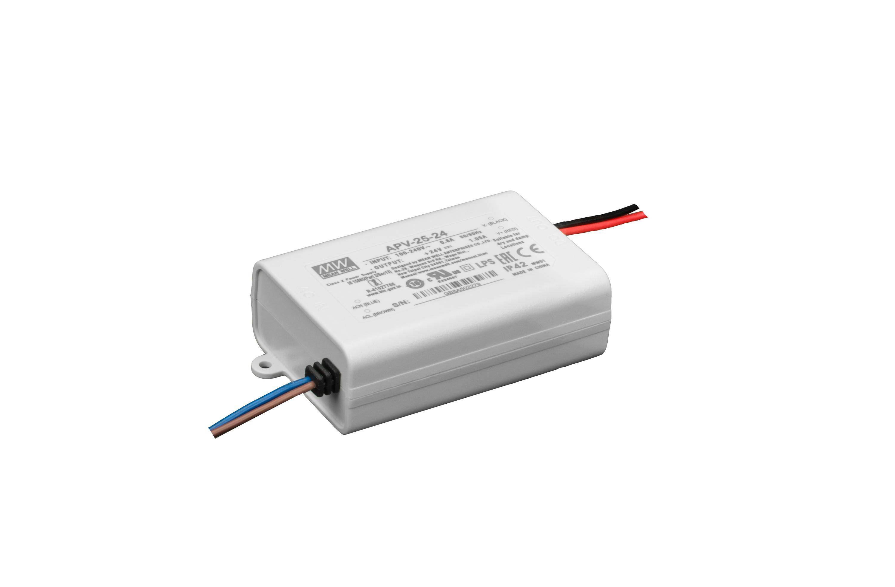 Meanwell LED-Treiber 24VDC 25W APV-25-24