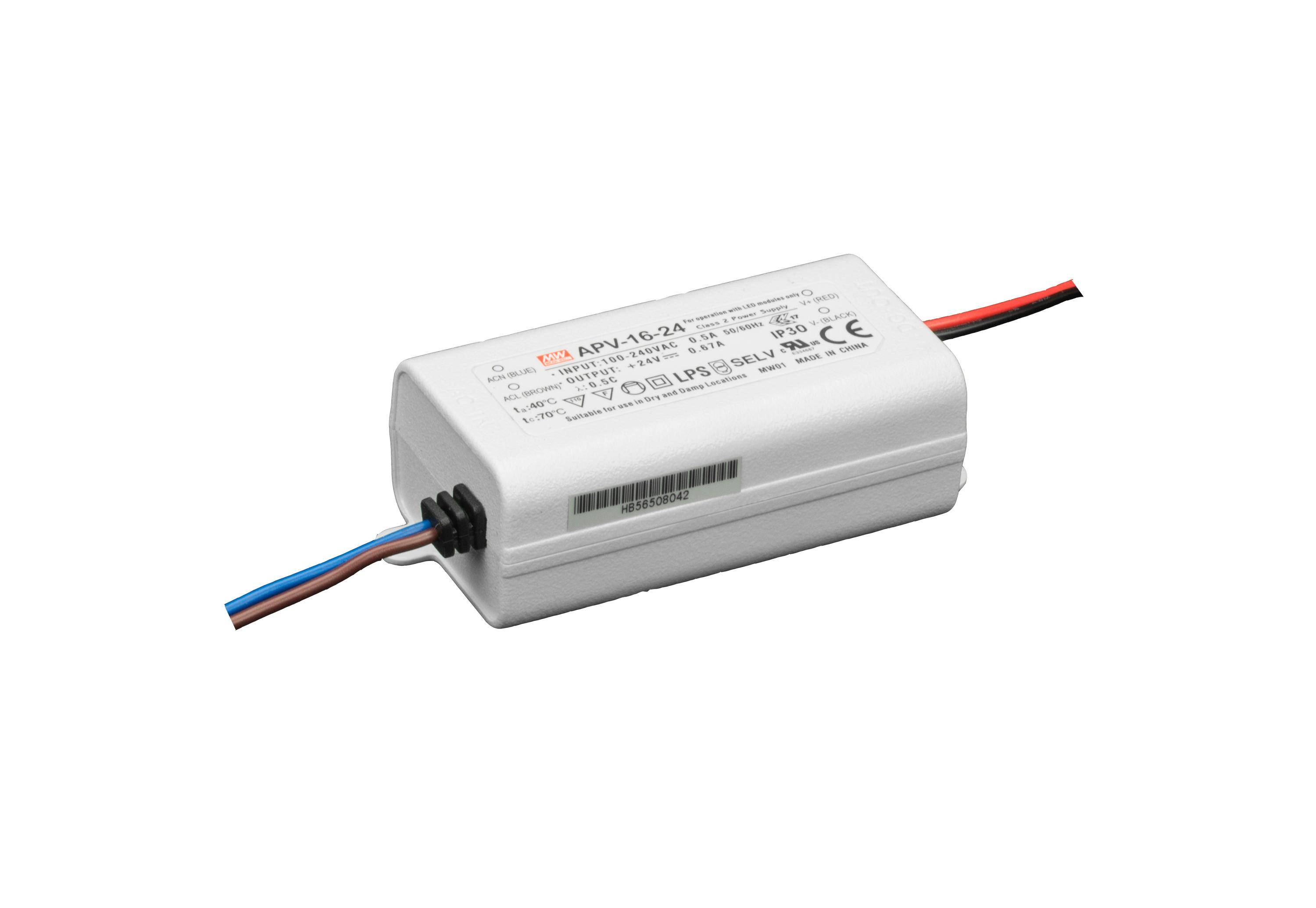 Meanwell LED-Treiber 24VDC 16W APV-16-24