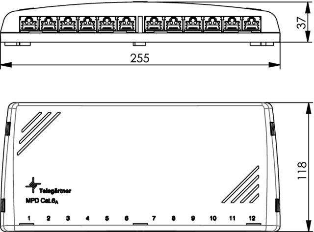 Telegärtner Mini-Verteiler Cat6A J02022A0052
